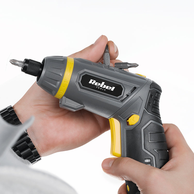 Set Surubelnita cu Acumulator 2ah Rebel cu baterie reincarcabila si USB