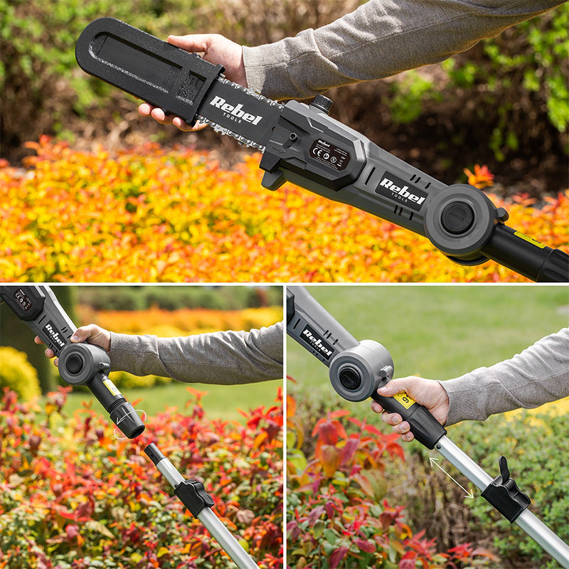 Trimmer Gard Viu Telescopic + Drujba fara Rebel cu baterie reincarcabila
