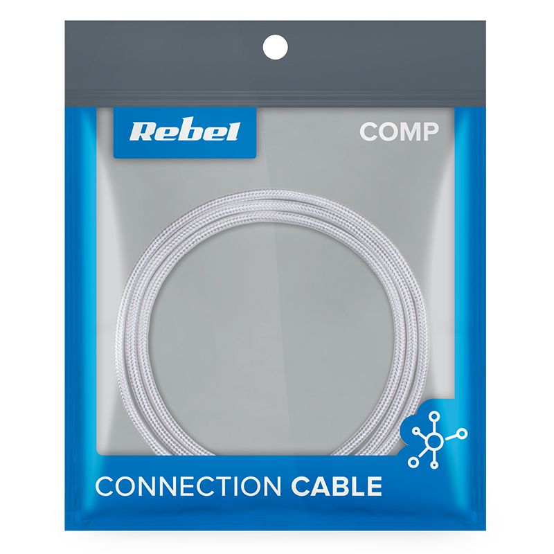 Cablu - Tip C 0.5 Alb Rebel cu USB