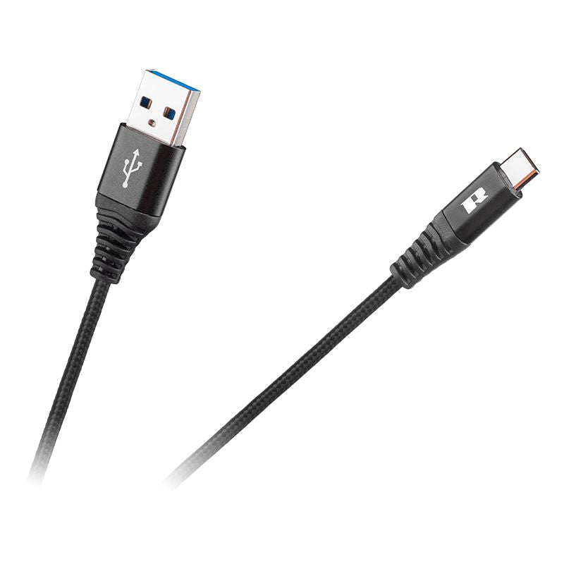 Cablu - Tip C 100 Cm Negru Rebel cu USB