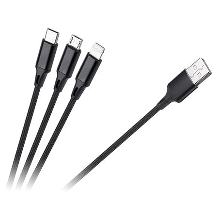 Cablu 3 in 1 Rebel cu USB