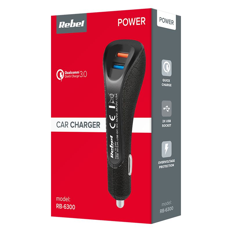 Incarcator Auto 2xusb 5100ma Qc 3.0 Rebel