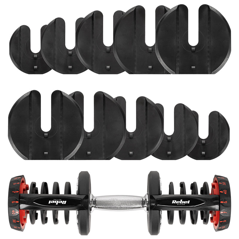 Gantera din Fonta Reglabila Automata 40 Kg Rebel