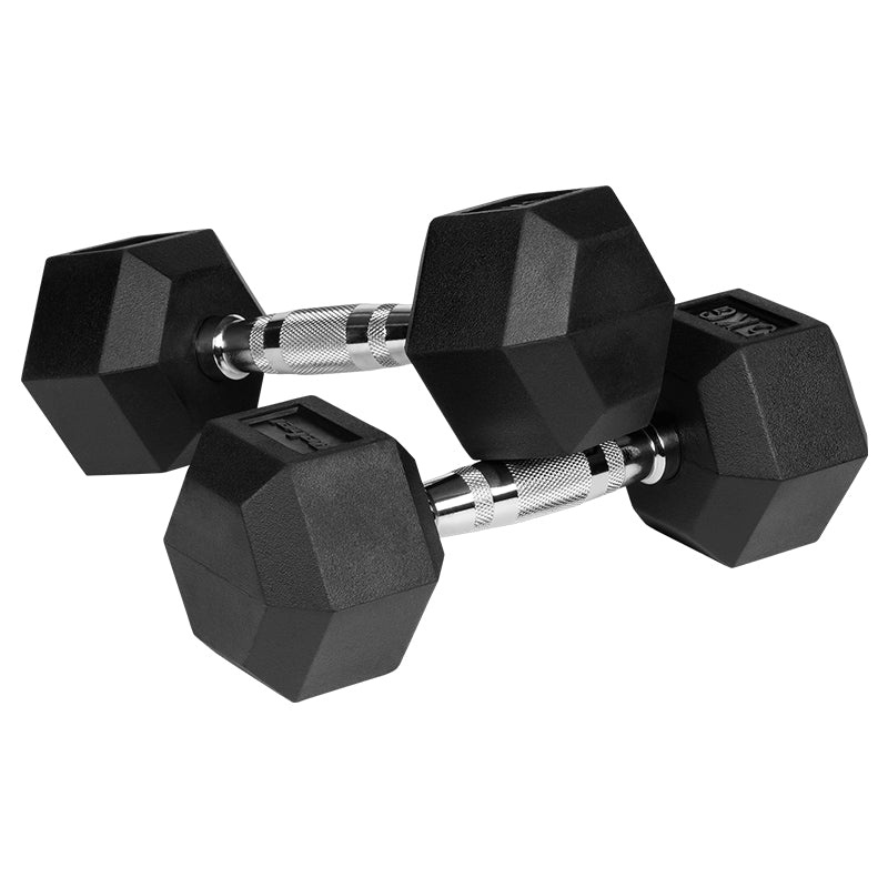 Gantere Dumbbell Hex Fonta Cauciucata 2x5kg Activ Rebel