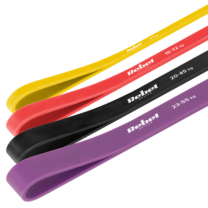 Set 4 Benzi Elastice Latex Power Band Rebel