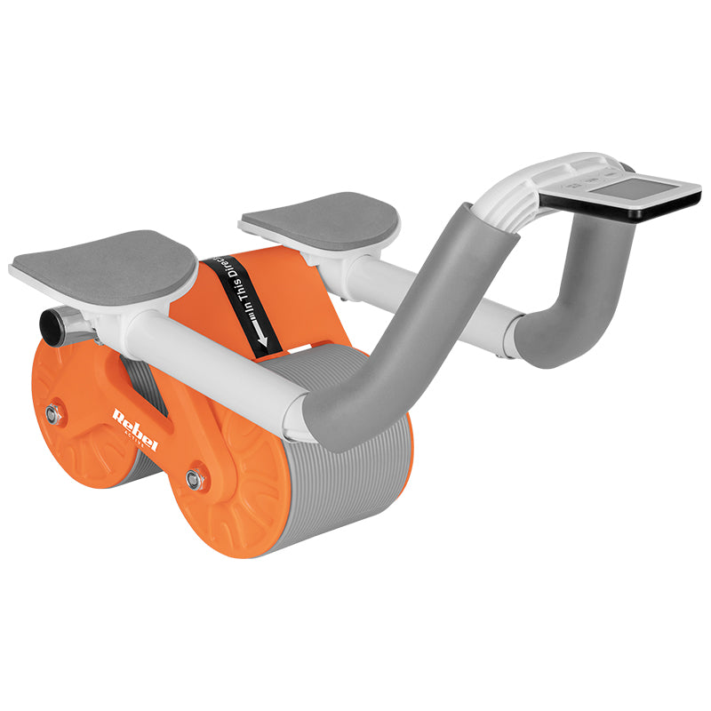 Roata Abdominala Cronomentru Ab Wheel Portocalie Rebel cu afisaj LED si baterie reincarcabila