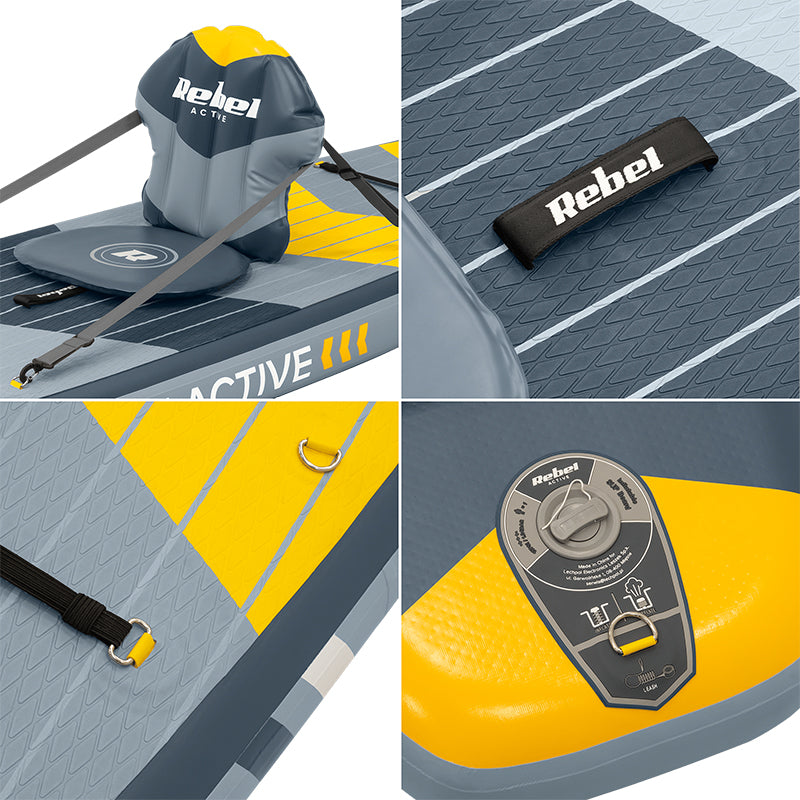 Set Placa Gonflabila Stand Up Paddle Sup 381x81x15cm