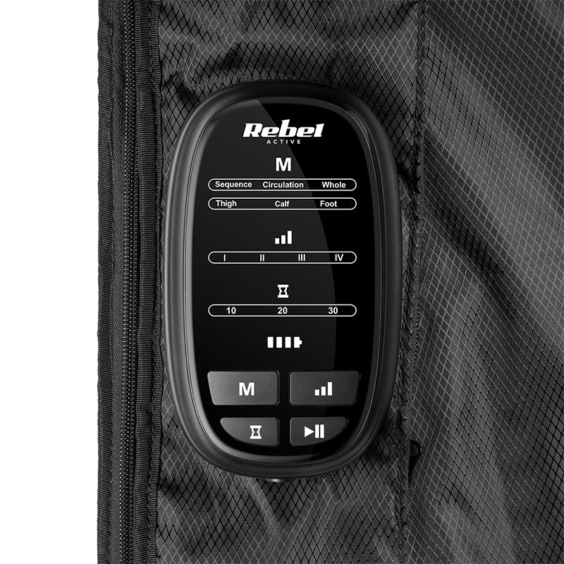 Aparat Masaj Picioare Drenaj Limfatic Active Rebel cu baterie 3000 mAh si USB