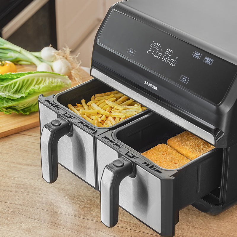Friteuza Dubla Airfryer 2x4 Vitafryer Sencor L 1700W
