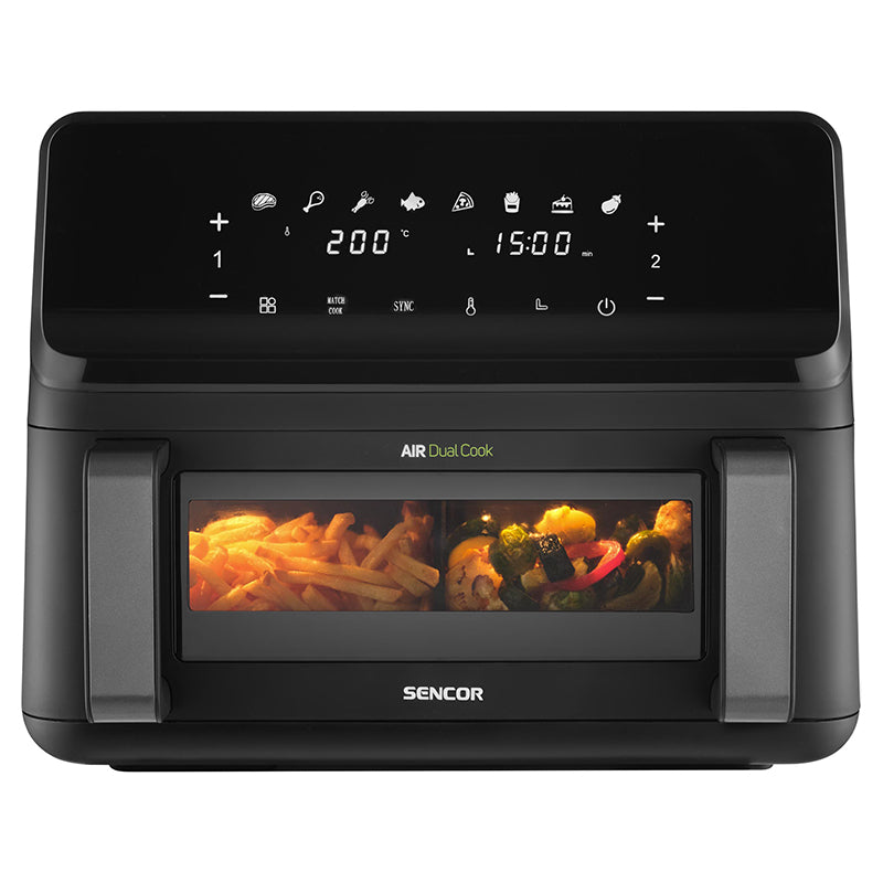 Friteuza Dubla Digital Airfryer 2x4.5 Sencor L 2700W