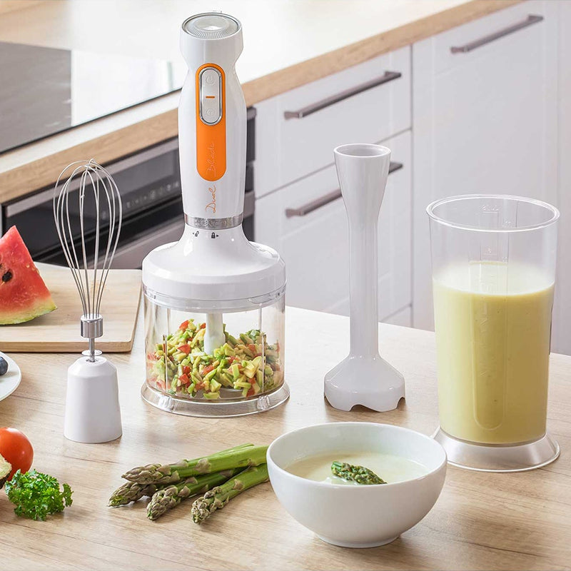 Set Blender de Mana 2 Viteze Alb Sencor cu DAB+ si baterie reincarcabila