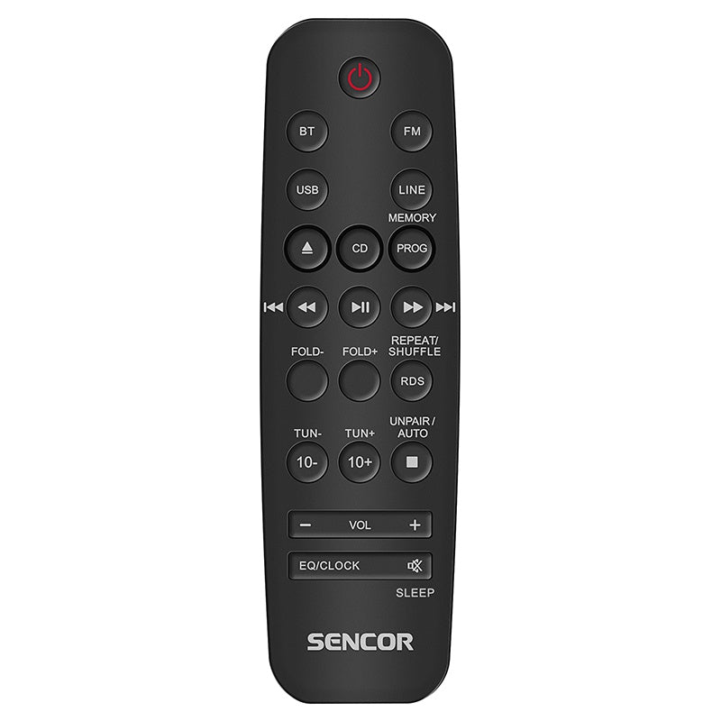 Mini Sistem Audio Cd MP3 Cd-r 2x15w Sencor cu Bluetooth, radio FM, afisaj LED si baterie reincarcabila