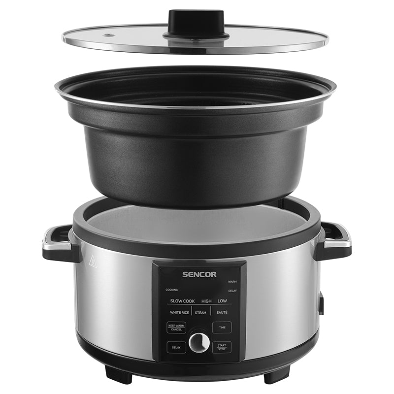 Slow Cooker 5.5l Sencor cu DAB+