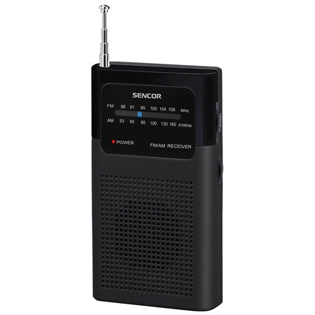 Mini Radio Portabil Negru Sencor cu radio FM