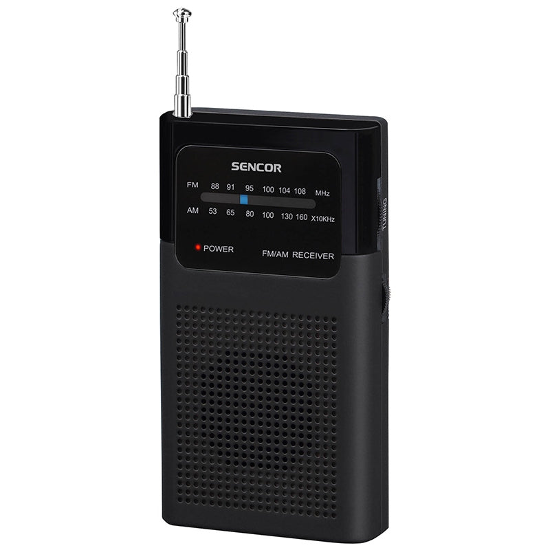 Mini Radio Portabil Negru Sencor cu radio FM