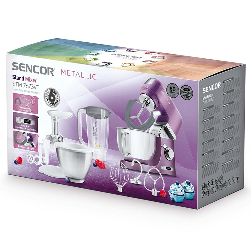 Robot Bucatarie Mov Sencor cu DAB+ si afisaj LED