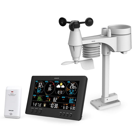 Statie Meteo Profesionala WiFi Senc Sws 12500 cu alarma, Internet WiFi si baterie reincarcabila