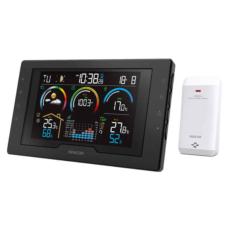 Statie Meteo Sencor Sws 8000 cu alarma si baterie reincarcabila