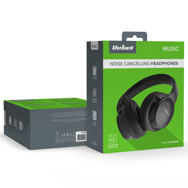 Casti Audio 5.4 Anc Rebel Slu 0056b cu Bluetooth, baterie 400 mAh, AUX si USB