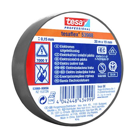 Banda Izolatoare Tesaflex 20m Gri 10buc