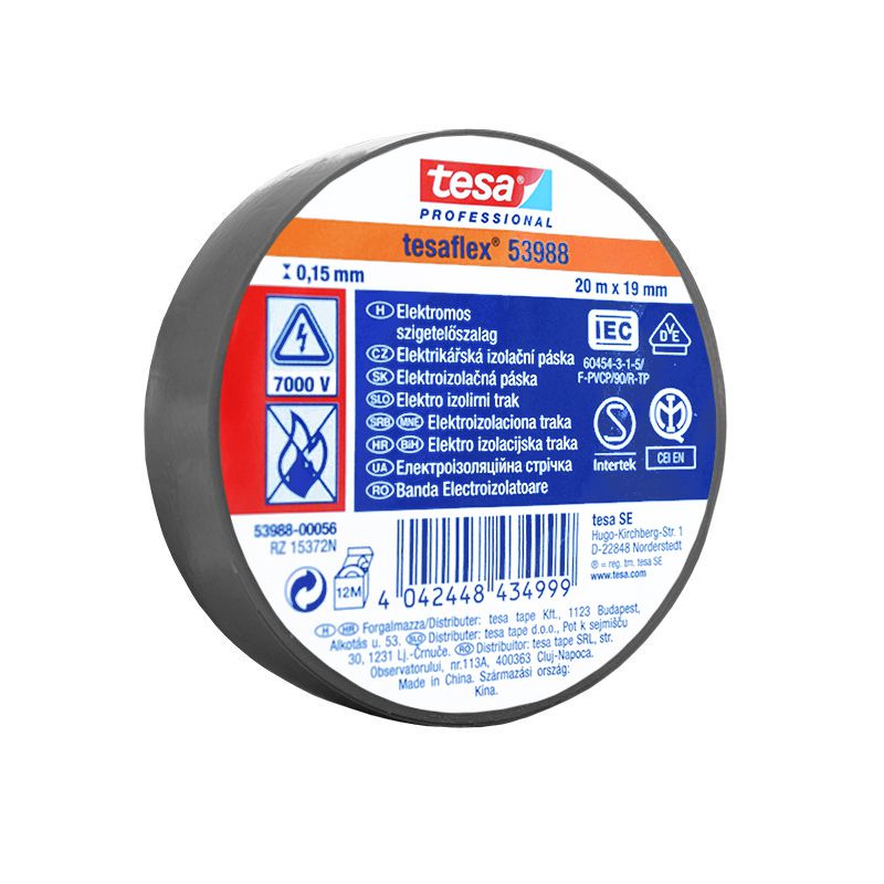Banda Izolatoare Tesaflex 20m Gri 10buc