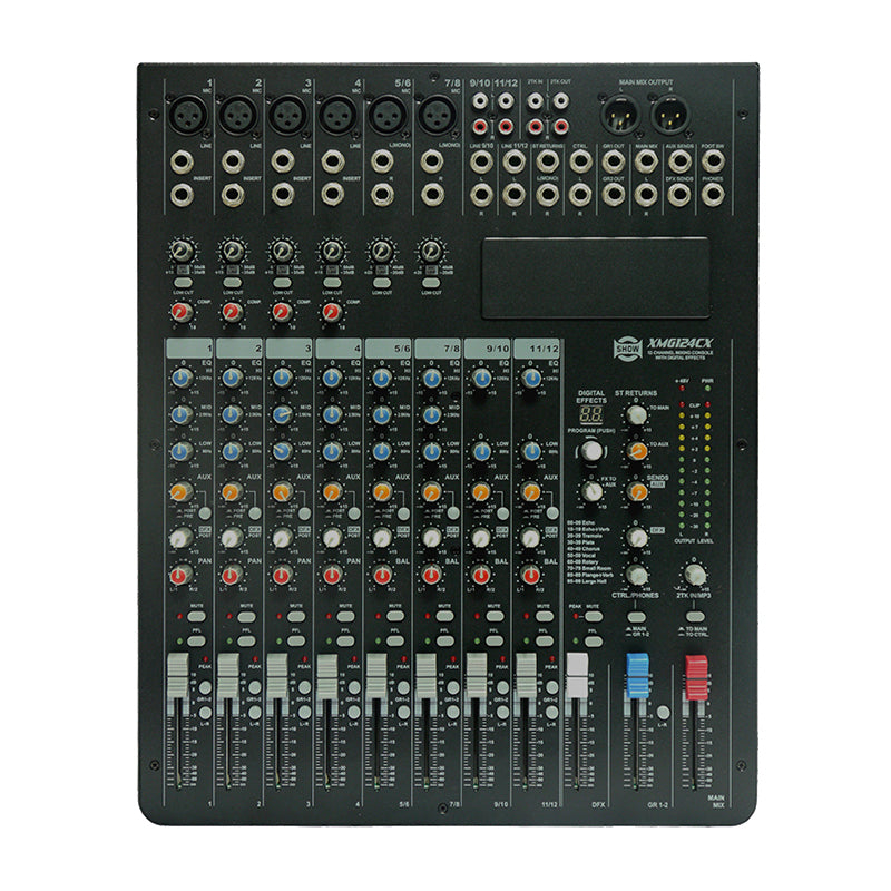 Mixer 12 Canale Phantom 24bit Dsp cu AUX, USB si Sunet Stereo
