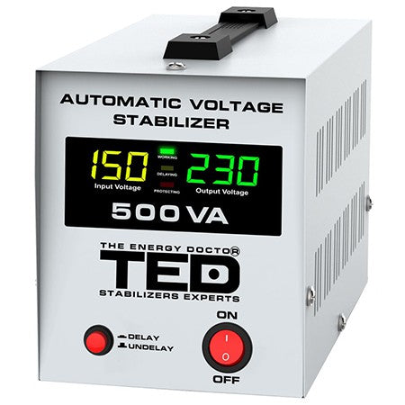 Stabilizator Tensiune Automat LCD Ted Avr 500va cu alarma