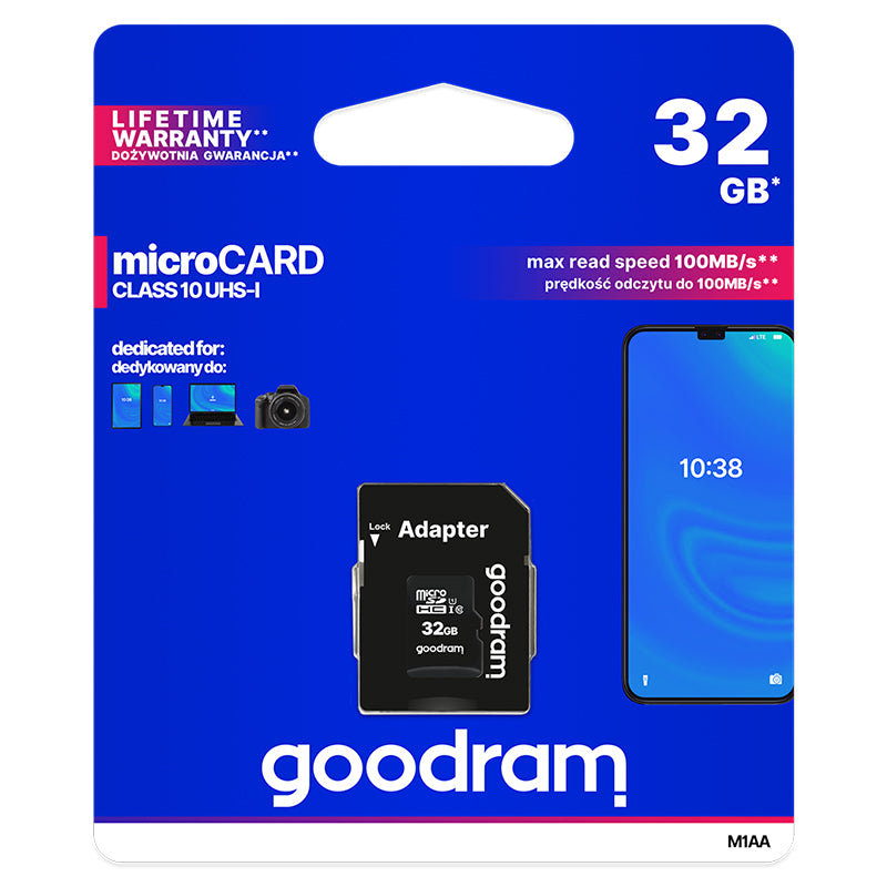 Microsd Goodram Clasa 10 Uhs-i cu Adaptor Card 32gb