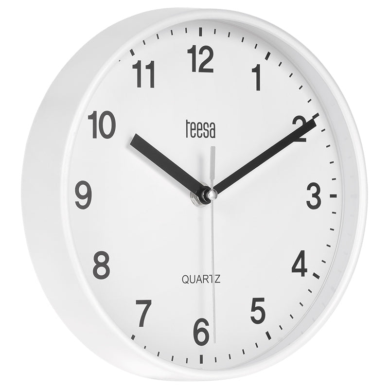 Ceas Perete Alb Teesa Tsa 0038 cu baterie reincarcabila