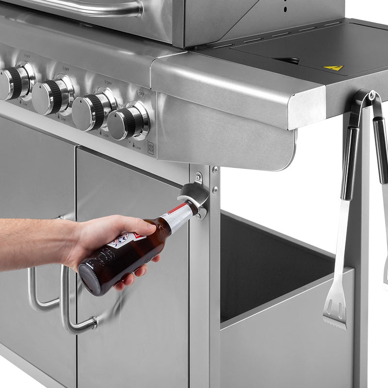 Grill Gaz 5 Arzatoare Master Grill Teesa Bbq 5001 cu DAB+