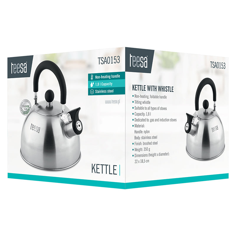 Ceainic cu Fluier Otel 1.8l Teesa Tsa 0153 cu DAB+