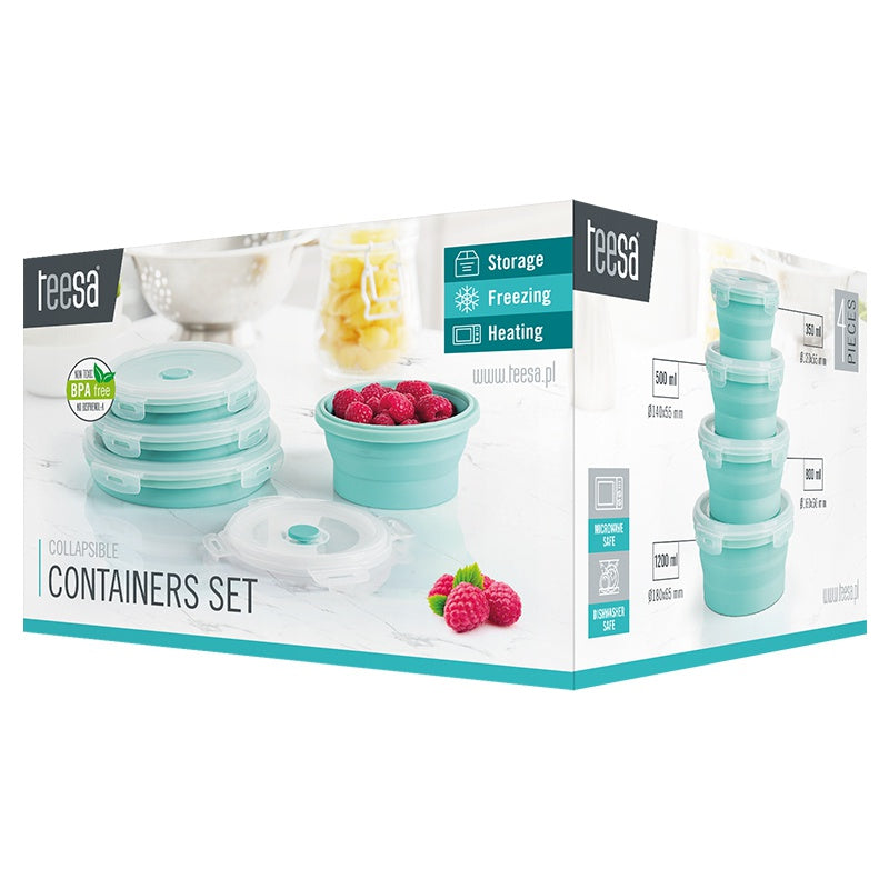 Set 4 Caserole Silicon Rotunde Teesa Tsa 0195