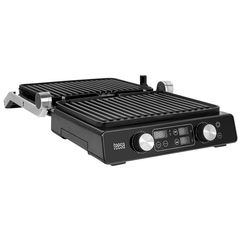 Grill Electric Panini Sandwich Teesa Tsa 3239 cu afisaj LED