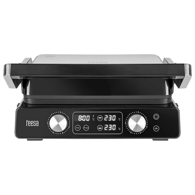 Grill Electric Panini Sandwich Teesa Tsa 3239 cu afisaj LED