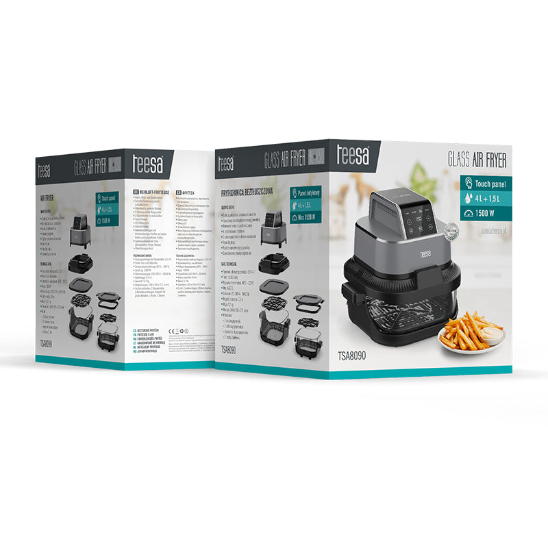 Friteuza Glass Airfryer 4l+1.5l Teesa Tsa 8090