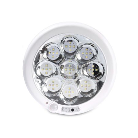Lampa Plafon Rotunda cu Senzor Miscare si Urz 0820 cu baterie reincarcabila