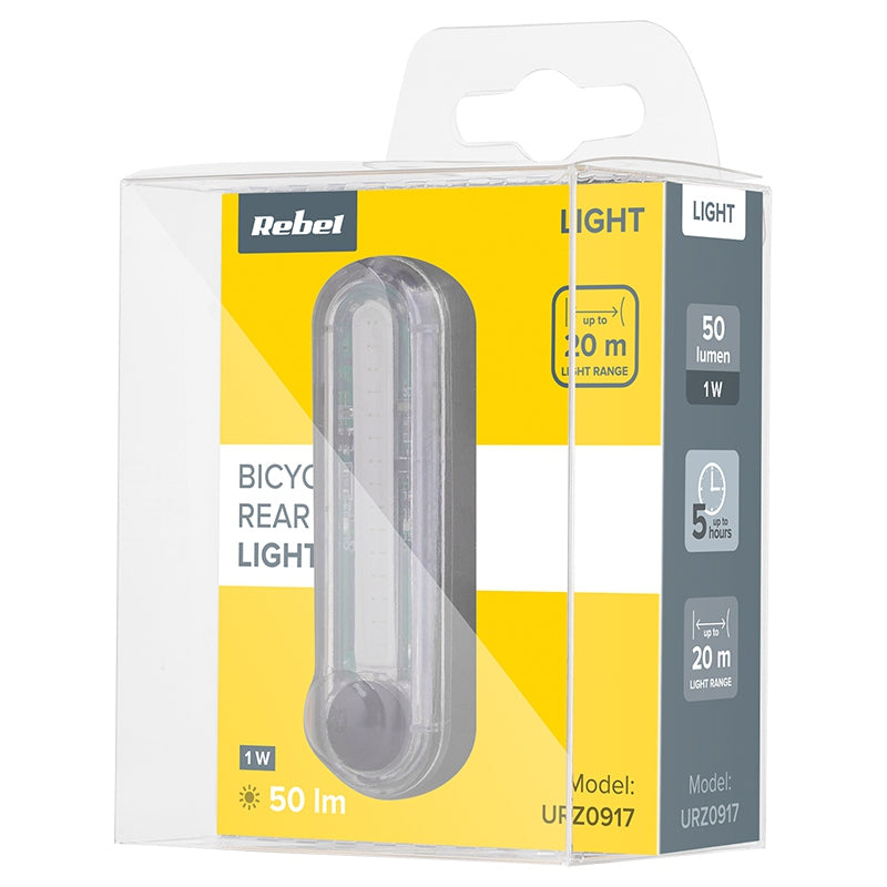 Lampa Spate Bicicleta LED COB Incarcare Urz 0917 cu baterie 450 mAh si USB