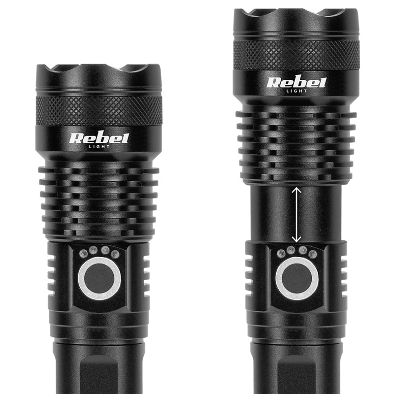 Lanterna LED Cree 1000lm Ip65 26650 Rebel Xhp 50 cu baterie reincarcabila si USB