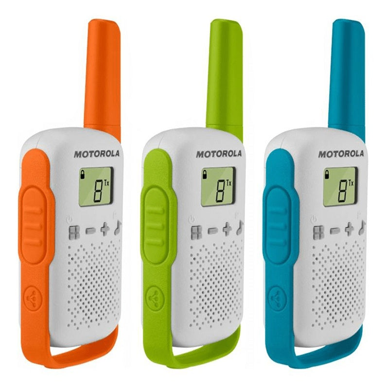 Statie Radio Pmr Set 3 Buc Motorola T 42 cu afisaj LCD si baterie reincarcabila