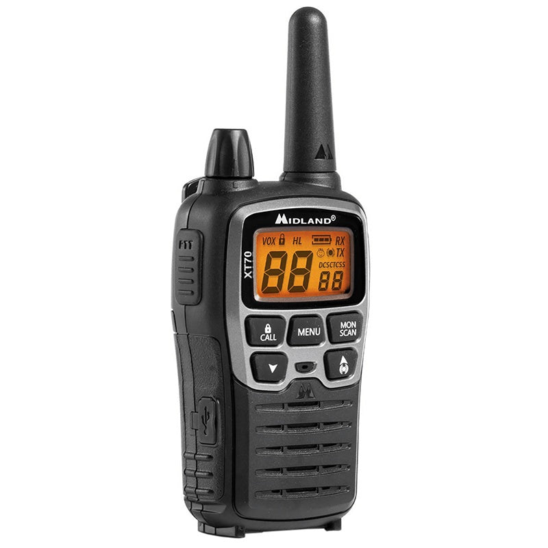 Statie Radio Pmr Midland Xt 70 cu baterie 1000 mAh si USB