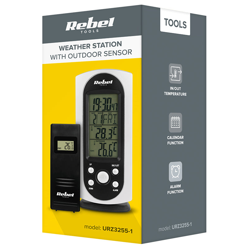 Statie Meteo cu Senzor Exterior Urz 3255-1 cu alarma