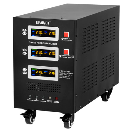 Stabilizator Servomotor Trifazat 15kva Proavr-15k Kemot Urz 3437-15 cu afisaj LCD