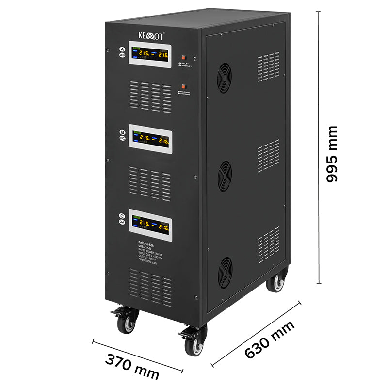 Stabilizator Servomotor Trifazat 50kva Proavr-50k Kemot Urz 3437-50 cu afisaj LCD