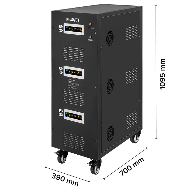 Stabilizator Servomotor Trifazat 80kva Proavr-80k Kemot Urz 3437-80 cu afisaj LCD