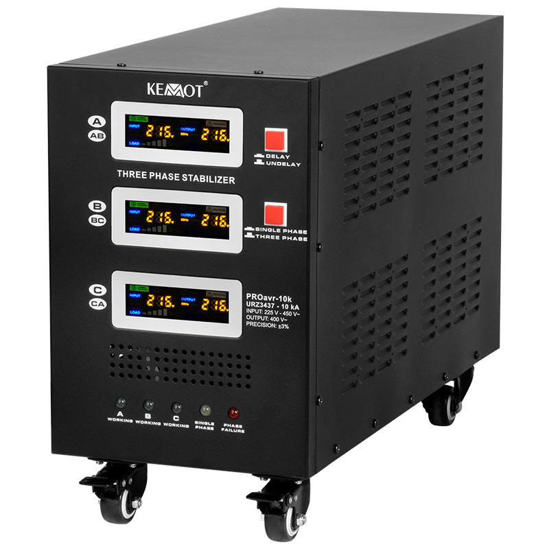 Stabilizator Servomotor Trifazat 10kva Proavr-10k Kemot Urz 3437 cu afisaj LED