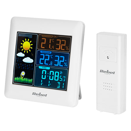 Statie Meteo cu Senzor Exterior Rebel Urz 3498 cu alarma