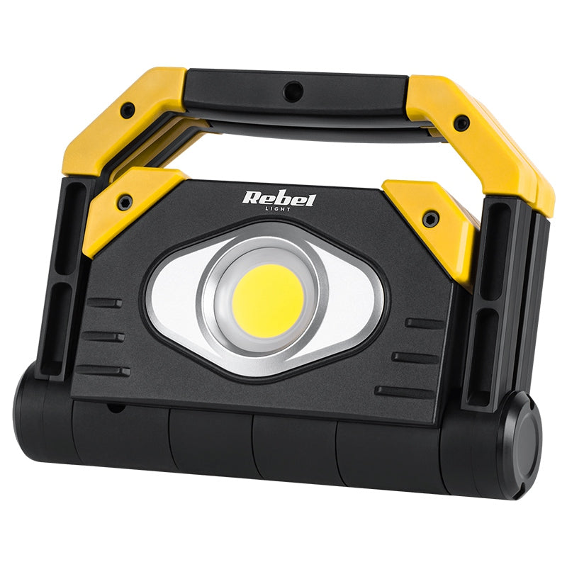 Reflector LED 2x COB Acumulator 5ah Rebel Urz 3607 cu baterie reincarcabila si USB