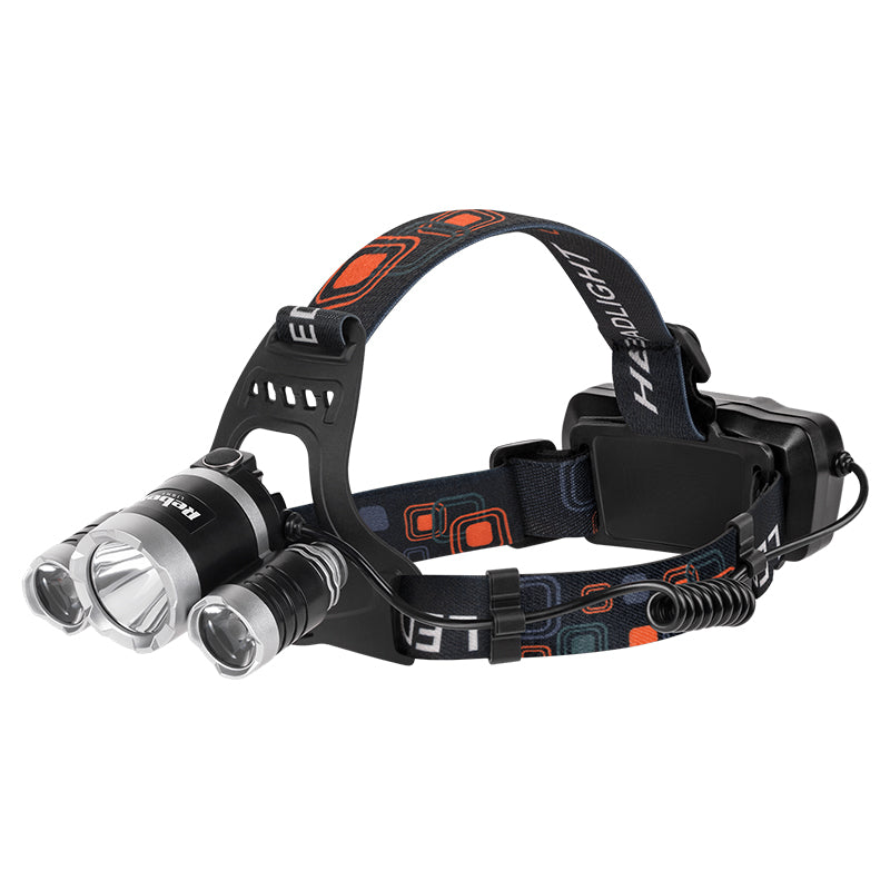 Lanterna Frontala LED 2x 2x Lm Rebel Accu 350 cu baterie 1500 mAh si USB