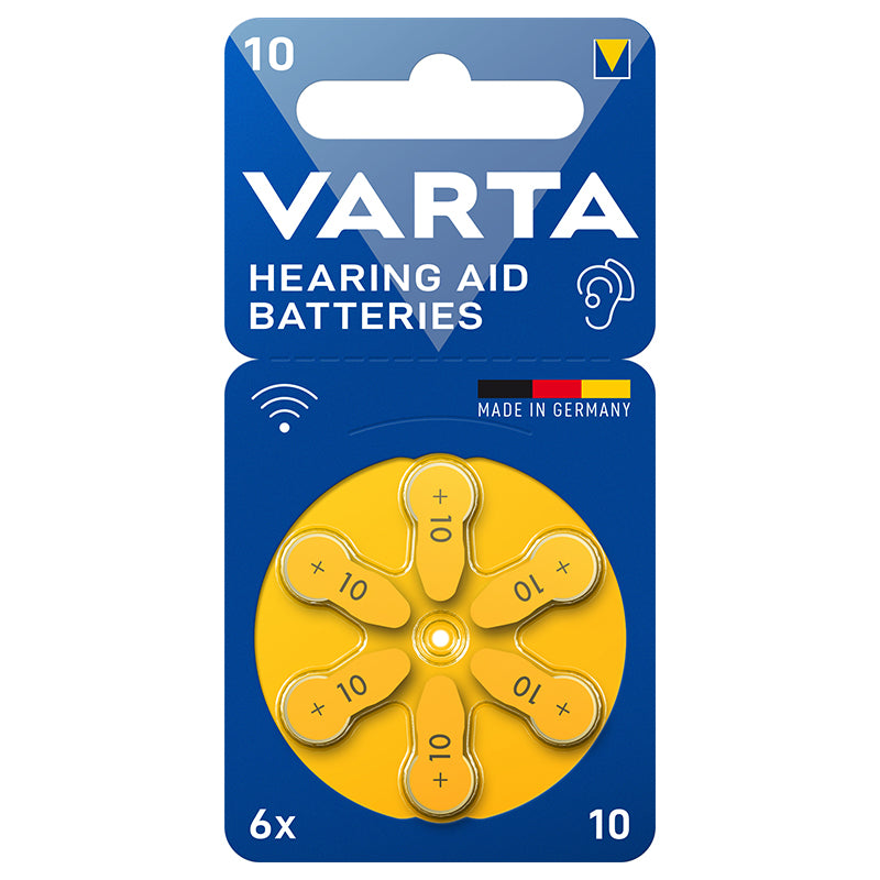 Baterii Auditive 10 Blister 6 Varta cu Bluetooth si baterie reincarcabila