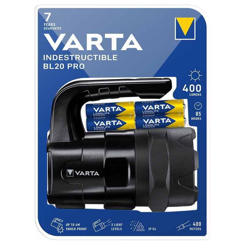 Lanterna Pro Indestructible Varta Bl 20 cu Rezistenta la Apa